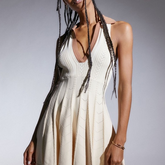 Urban Outfitters Blaire Pointelle Collared Mini Dress - Picture 5 of 6